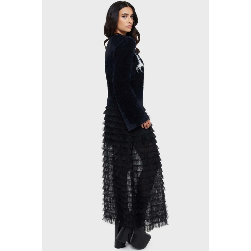 Killstar Victoriana Black Ruffle skirt size small